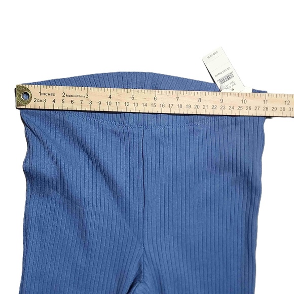Aerie Womens Blue Ribbed High Waist Flared Pants XXS NWT - Picture 2 of 8